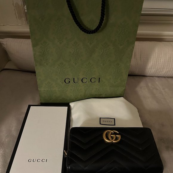 Gucci GG Marmont Zip Around Wallet - Picture 1 of 5